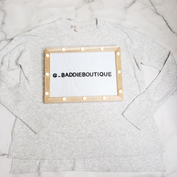 Chelsea 28 cashmere blend sweater nwot gray xs - Picture 2 of 5